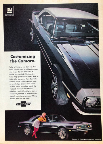 Vintage 1968 chevrolet - chevrolet, camaro